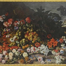 Paolo Porpora : Fleurs fruits et rouge.
