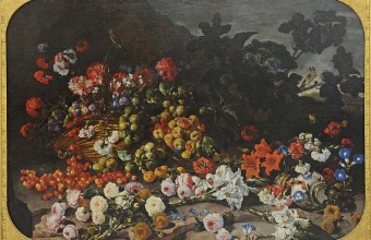 Paolo Porpora : Fleurs fruits et rouge.